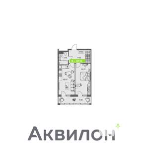 1-к квартира, вторичка, 47м2, 4/8 этаж