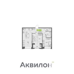 2-к квартира, вторичка, 56м2, 1/16 этаж