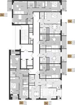 2-к квартира, вторичка, 57м2, 13/16 этаж