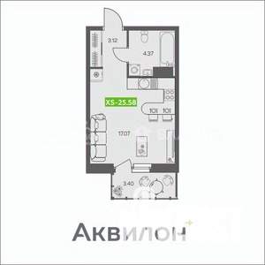 Студия квартира, вторичка, 26м2, 8/8 этаж