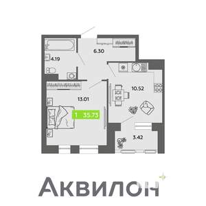 1-к квартира, вторичка, 36м2, 14/16 этаж