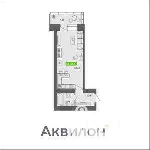 Студия квартира, вторичка, 28м2, 8/11 этаж
