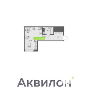 Студия квартира, вторичка, 33м2, 10/11 этаж