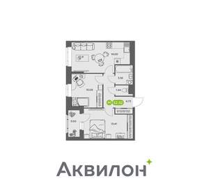 2-к квартира, вторичка, 53м2, 7/16 этаж