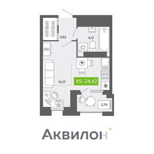 Студия квартира, вторичка, 24м2, 10/16 этаж