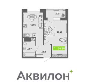 1-к квартира, вторичка, 34м2, 12/16 этаж
