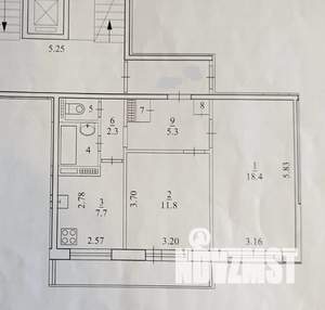 2-к квартира, вторичка, 49м2, 5/9 этаж