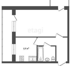 1-к квартира, вторичка, 31м2, 7/9 этаж