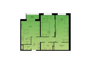 3-к квартира, строящийся дом, 78м2, 15/16 этаж