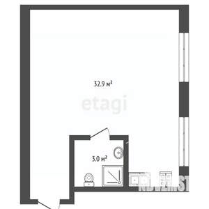 Студия квартира, вторичка, 36м2, 1/5 этаж