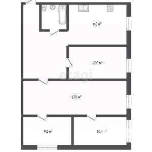 4-к квартира, вторичка, 60м2, 1/5 этаж