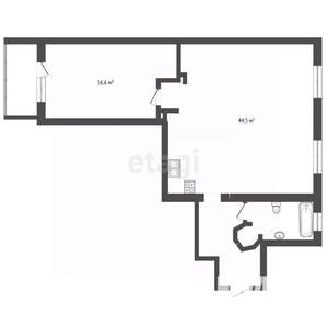 2-к квартира, вторичка, 72м2, 5/5 этаж