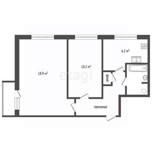 2-к квартира, вторичка, 45м2, 4/9 этаж