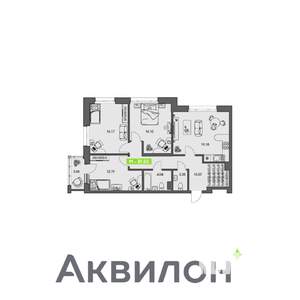 3-к квартира, вторичка, 82м2, 2/8 этаж