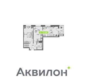 2-к квартира, вторичка, 55м2, 7/8 этаж