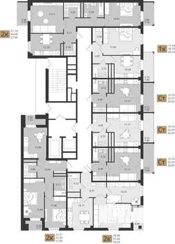 2-к квартира, вторичка, 58м2, 9/16 этаж