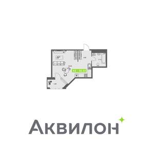 Студия квартира, вторичка, 36м2, 6/8 этаж