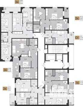 1-к квартира, вторичка, 39м2, 7/16 этаж