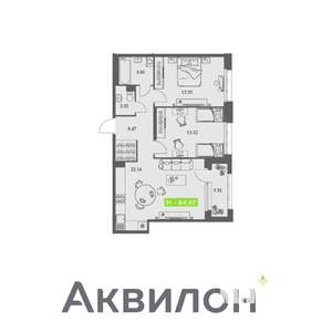 2-к квартира, вторичка, 65м2, 4/11 этаж