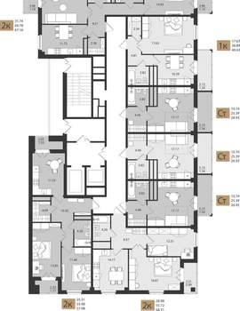 2-к квартира, вторичка, 57м2, 5/16 этаж