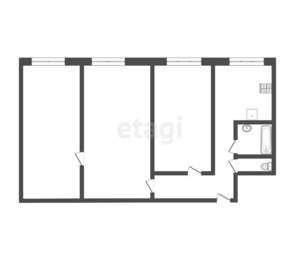 3-к квартира, вторичка, 62м2, 1/9 этаж