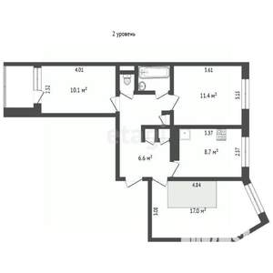 4-к квартира, вторичка, 78м2, 2/9 этаж