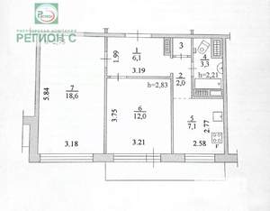 2-к квартира, вторичка, 50м2, 5/9 этаж