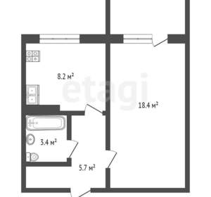 1-к квартира, вторичка, 31м2, 7/9 этаж