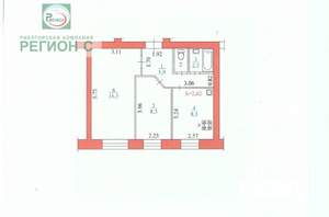 2-к квартира, вторичка, 42м2, 1/4 этаж