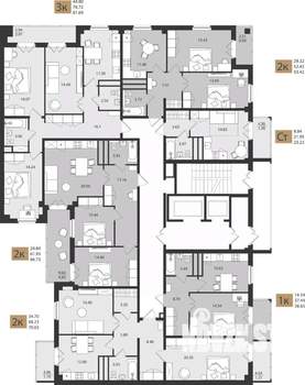 2-к квартира, вторичка, 67м2, 3/16 этаж