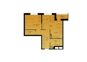 2-к квартира, строящийся дом, 54м2, 14/16 этаж