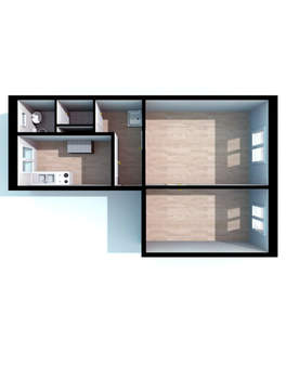 2-к квартира, вторичка, 42м2, 1/2 этаж