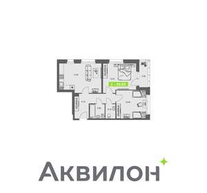 2-к квартира, вторичка, 60м2, 1/8 этаж