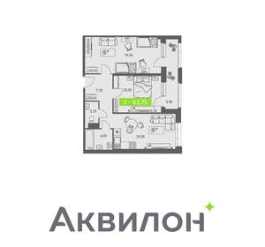 2-к квартира, вторичка, 64м2, 4/11 этаж
