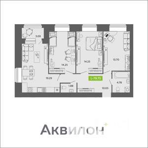 3-к квартира, вторичка, 80м2, 3/11 этаж