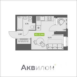 Студия квартира, вторичка, 21м2, 9/16 этаж