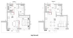 Студия квартира, вторичка, 39м2, 6/8 этаж