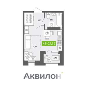 Студия квартира, вторичка, 24м2, 12/16 этаж
