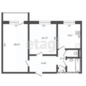 2-к квартира, вторичка, 51м2, 4/9 этаж