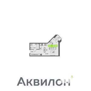 Студия квартира, вторичка, 34м2, 1/8 этаж