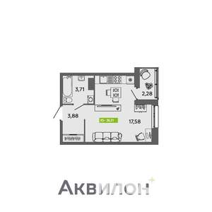 Студия квартира, вторичка, 26м2, 8/16 этаж