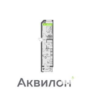 1-к квартира, вторичка, 41м2, 1/8 этаж