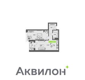 1-к квартира, вторичка, 53м2, 2/8 этаж