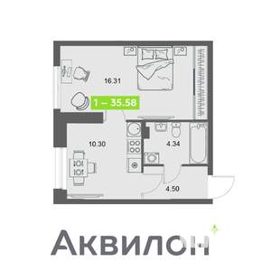 1-к квартира, вторичка, 36м2, 3/32 этаж