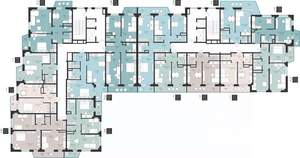 2-к квартира, строящийся дом, 59м2, 8/16 этаж