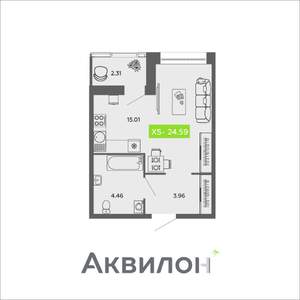 Студия квартира, вторичка, 25м2, 2/16 этаж