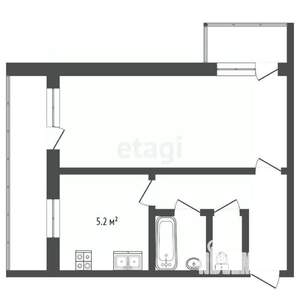1-к квартира, вторичка, 32м2, 3/9 этаж