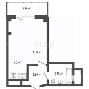 Студия квартира, вторичка, 23м2, 12/14 этаж