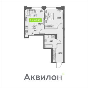1-к квартира, вторичка, 40м2, 11/16 этаж