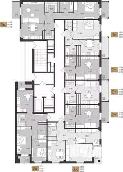 2-к квартира, вторичка, 58м2, 14/16 этаж